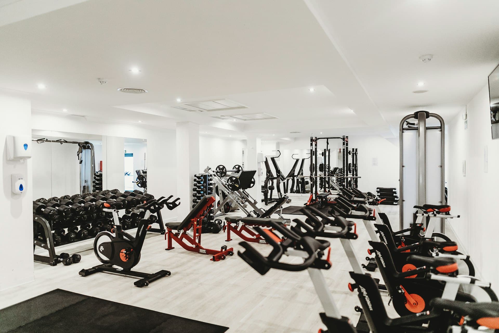 Bright modern wellness environment